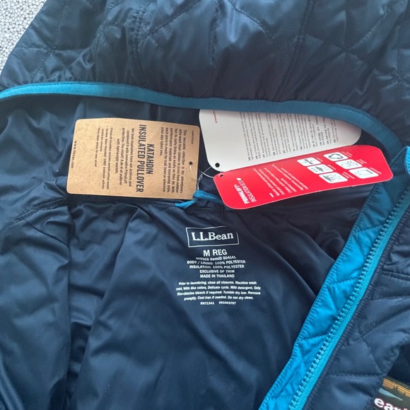LL Bean Katahdin 1/2 Zip Anorak Jacket Sz M Navy Primaloft Gorpcore Lightweight - Picture 9 of 9
